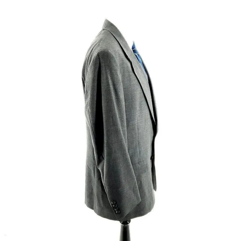Hart Schaffner Marx Worsted Wool Polyester 2 Button Blazer 42L‎ Gray